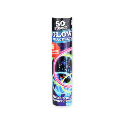 Picture of GLOW BRACELETS IN TUBE 50 PCS 6 ASSORTED COLOURS